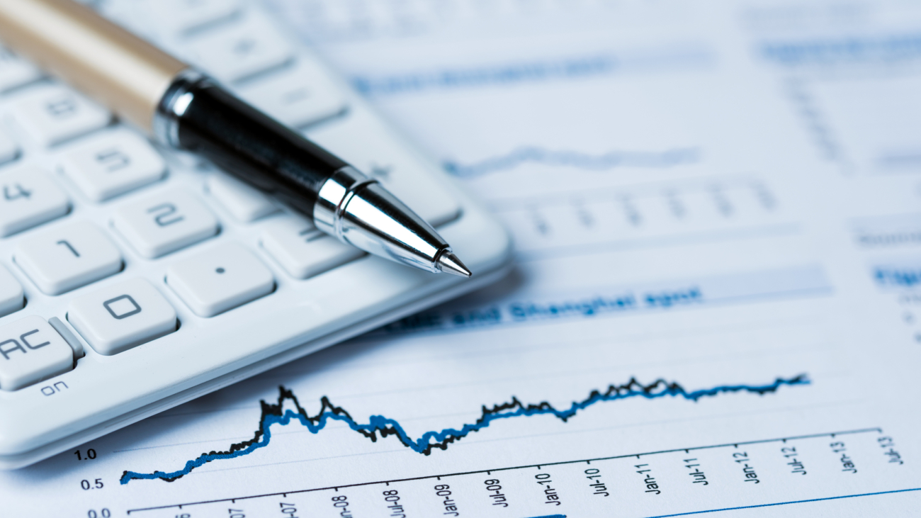 financial accounting concept with graphs and charts